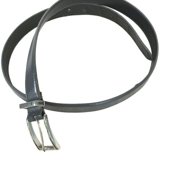 The Ritz Accessory Collection Belt Charcoal Gray Silver Buckle Women's Large - Picture 2 of 8